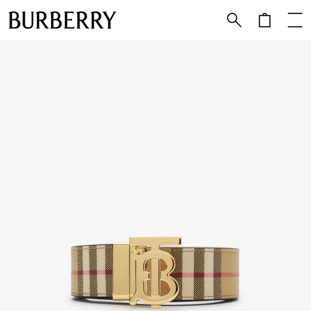 Burberry Thin Reversible Belt - image 1